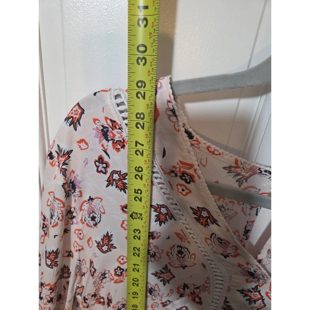 Suzanne Betro Floral ‎ Tunic Blouse Long Sleeve Large - Picture 4 of 7